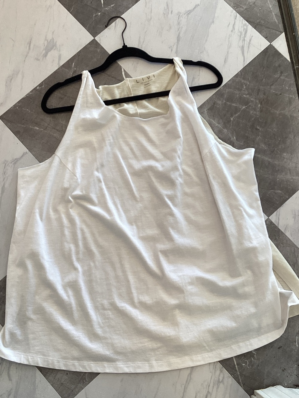 Lane Bryant White Scoop Neck Tank Top